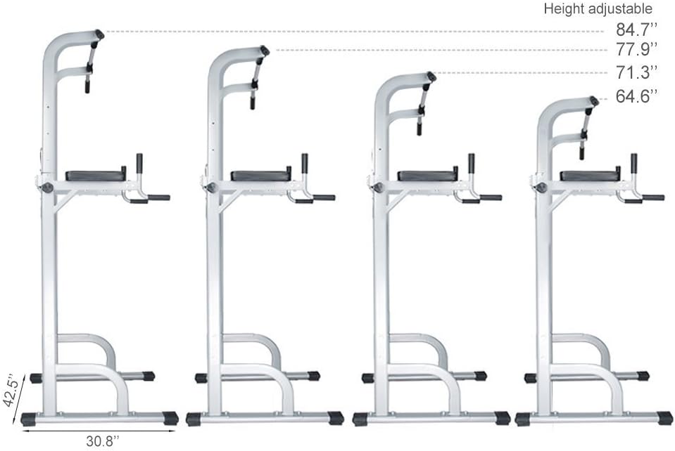 550 Lbs Pull Up Bar Tower Dip Stands O203326