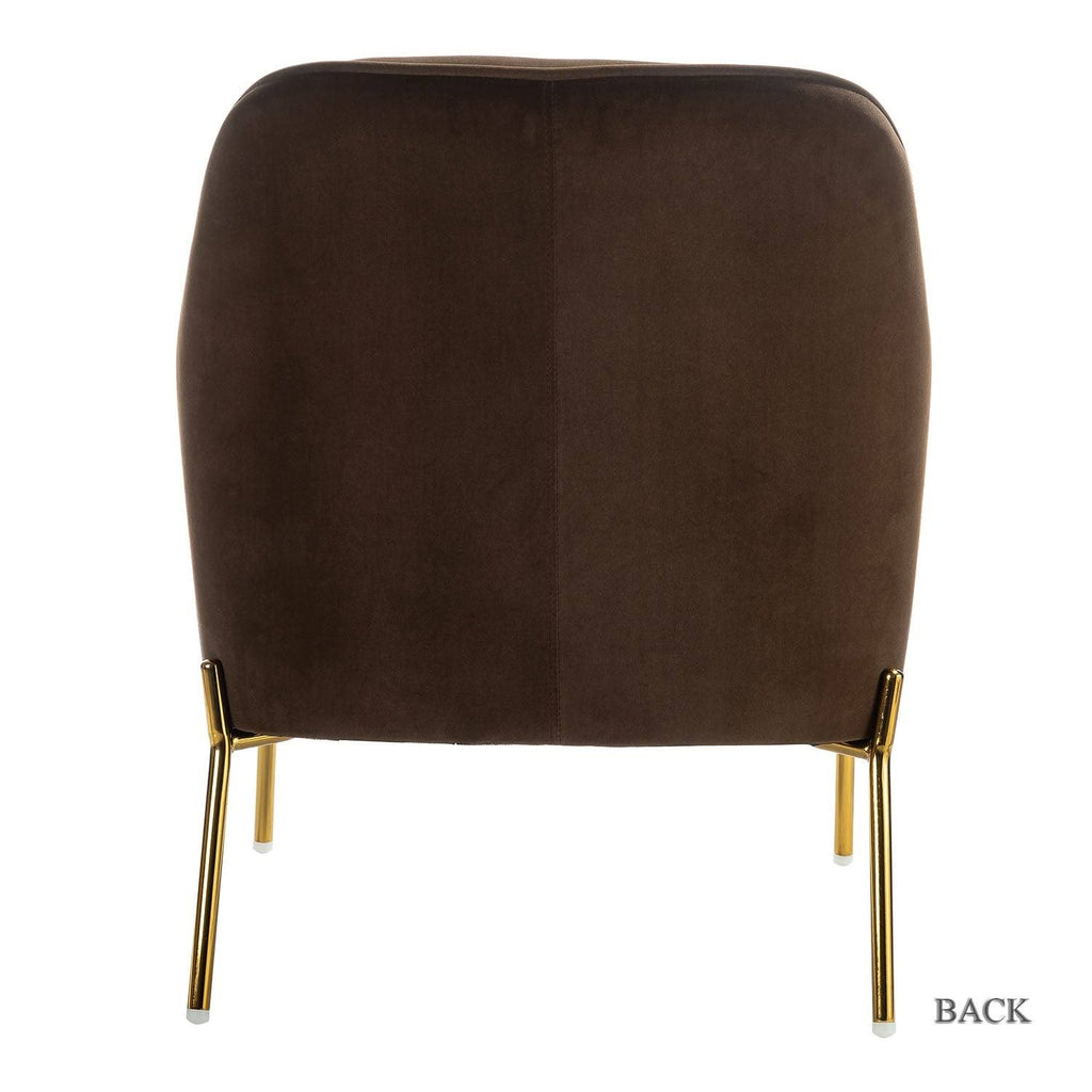 Teal Accent Chair with Gold Legs, Set of 2 C42483