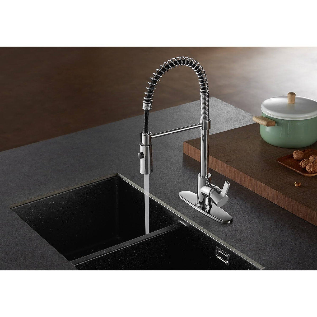 Brushed Nickel Single-Handle Pre-Rinse Kitchen Faucet Z91665