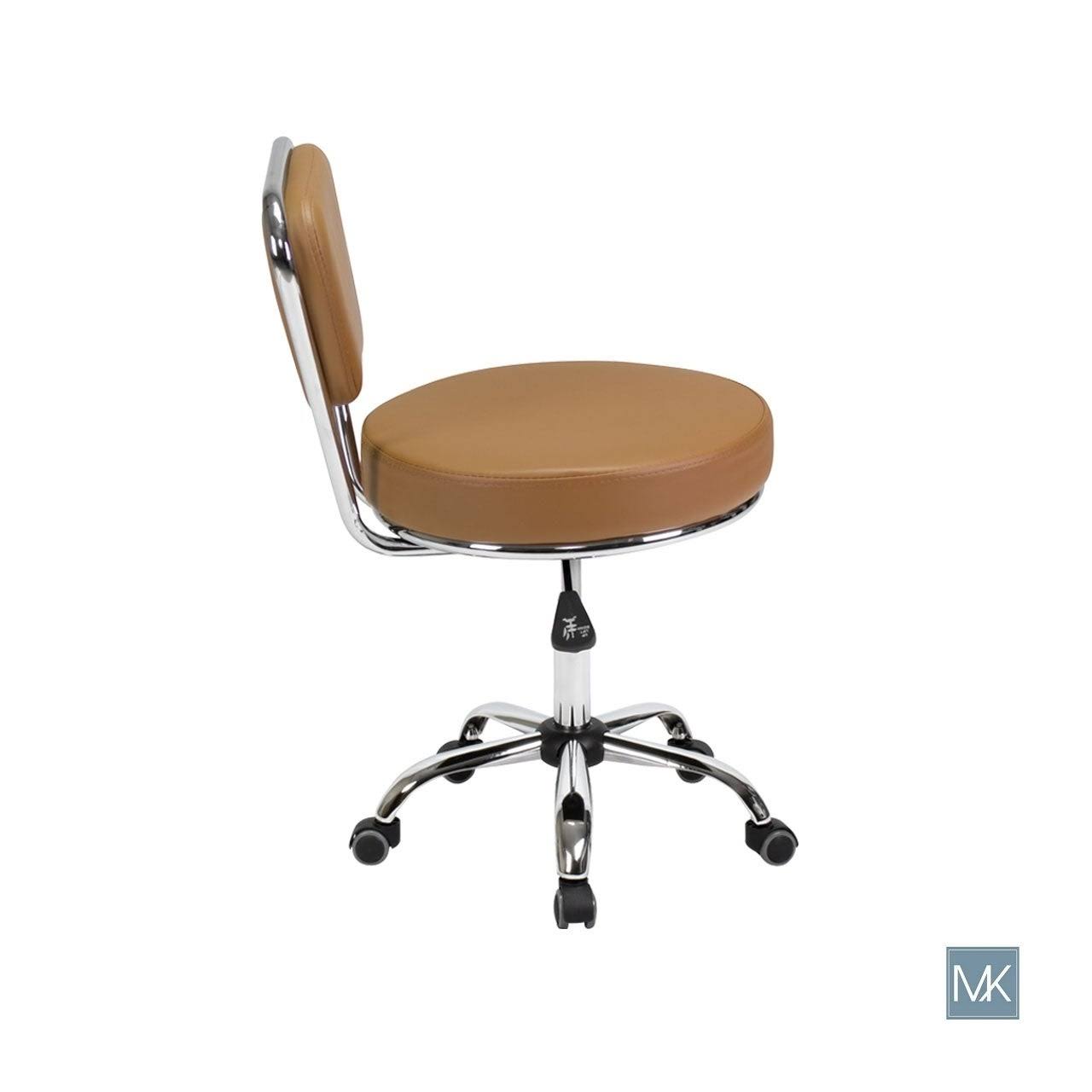 Reception Desk Chair Cappuccino Pneumatic Stool Tall Drafting Chair Adjustable Height Architecture Technician Stool G58943