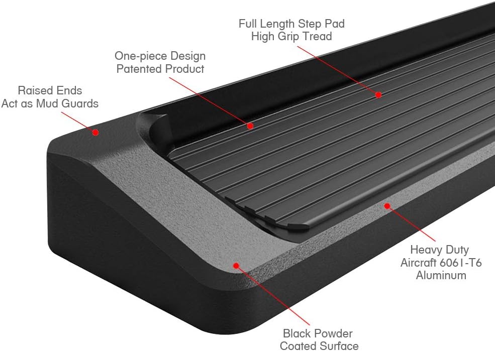 6in Black Running Boards D479585