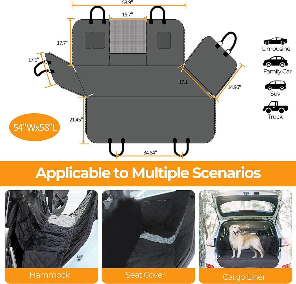 100% Waterproof Dog Car Seat Cover Hammock C118