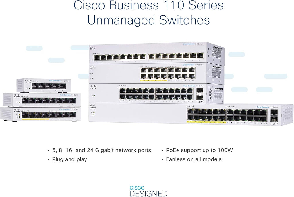 8 Port GE Unmanaged Switch, Pack of 2 M344491