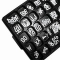 White Helvetica Letters Double Set R70646